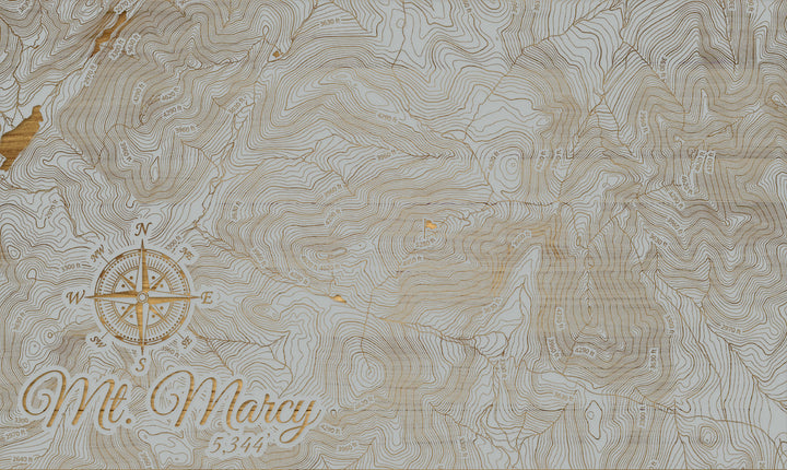 FP1112 - Mt. Marcy, New York (SCH-3X) Engraved Map (Silver)