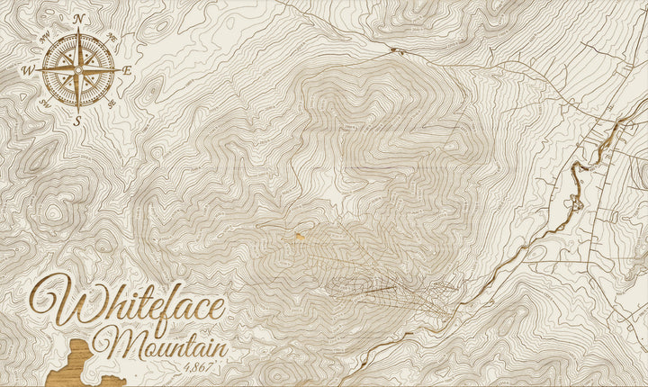 FP1112 - Whiteface Mountain, New York (SCH-3X) Engraved Map (Silver)
