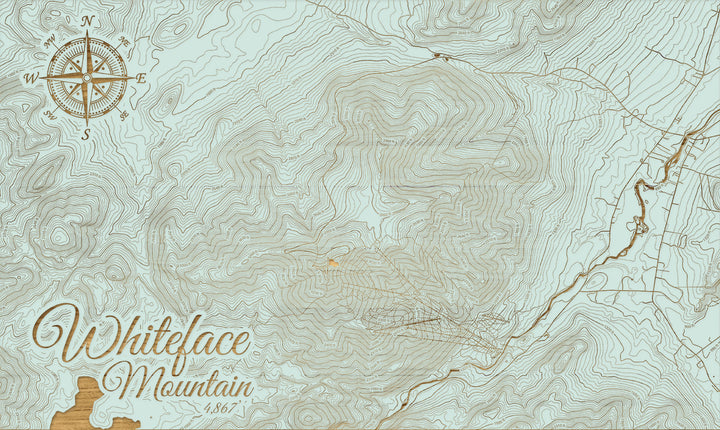 FP1112 - Whiteface Mountain, New York (SCH-3X) Engraved Map (Silver)