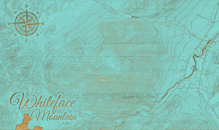 FP1112 - Whiteface Mountain, New York (SCH-3X) Engraved Map (Silver)