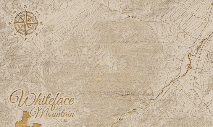 FP1112 - Whiteface Mountain, New York (SCH-3X) Engraved Map (Silver)