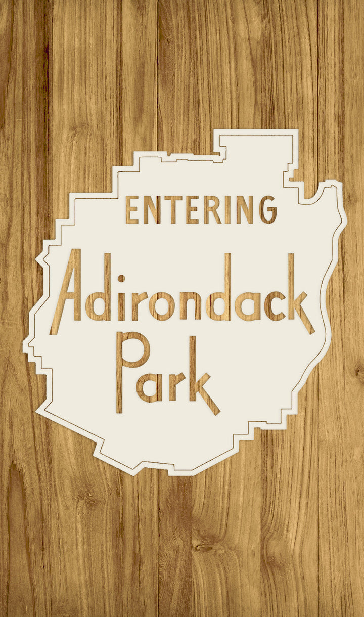 FP1112 - Adirondack Park, NY Engraved Map (Silver)