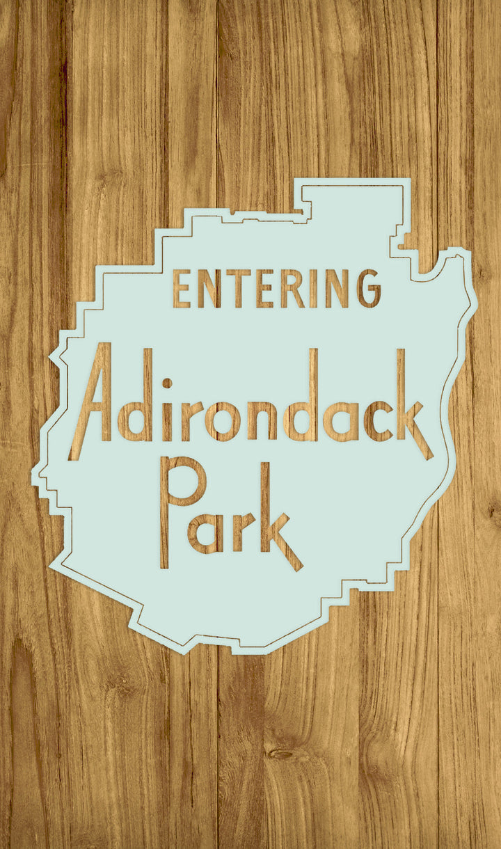 FP1112 - Adirondack Park, NY Engraved Map (Silver)