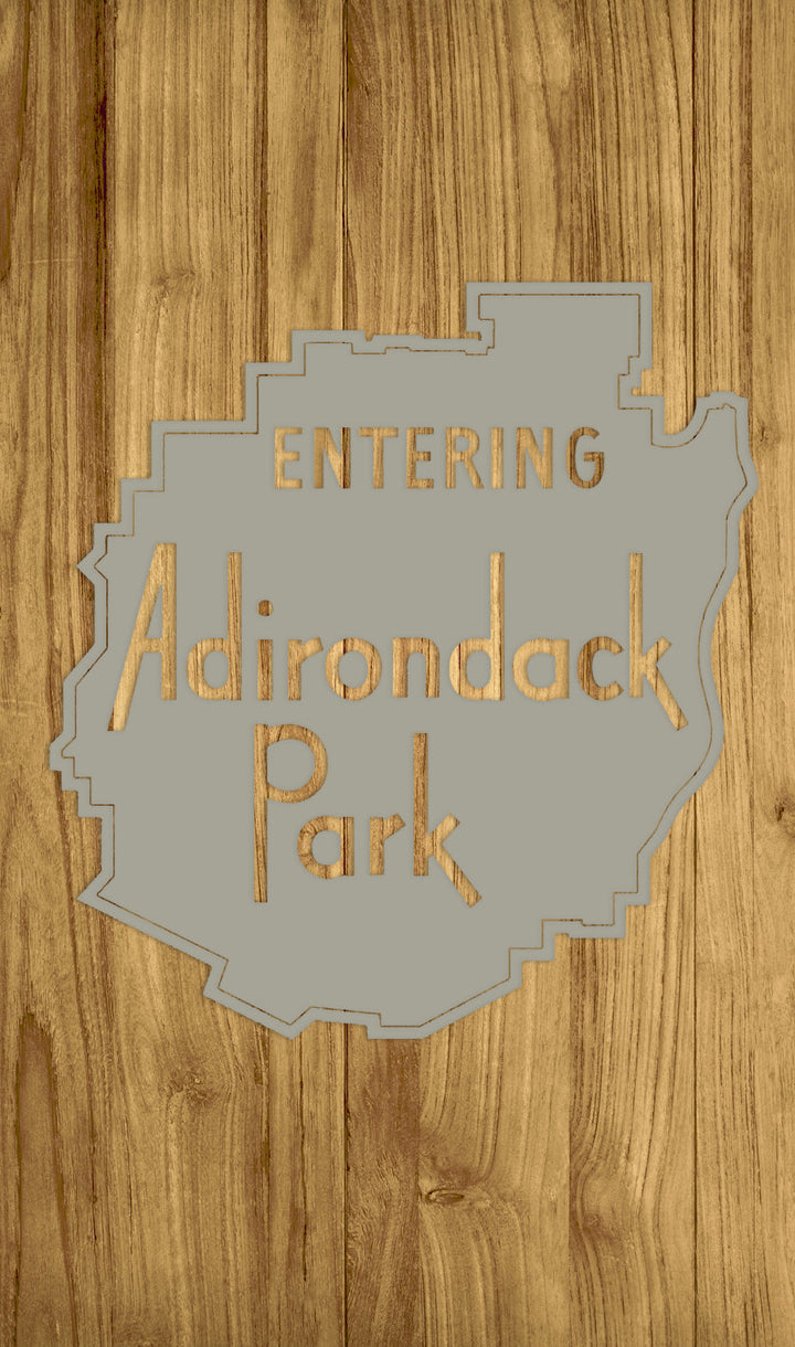 FP1112 - Adirondack Park, NY Engraved Map (Silver)