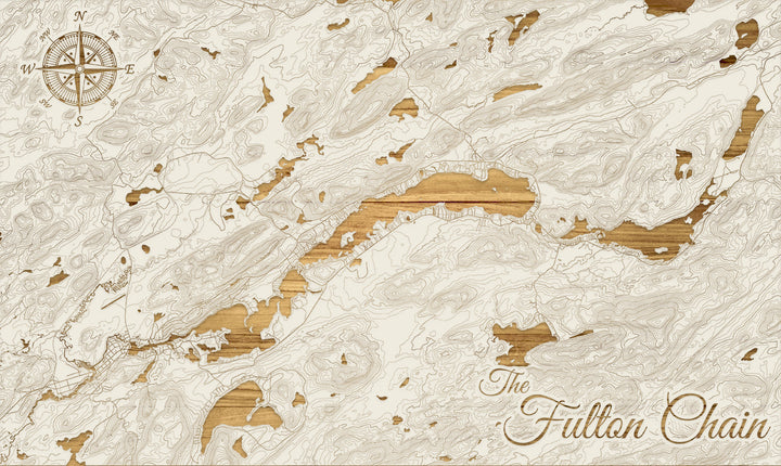 FP1543 - Fulton Chain, NY Engraved Map (Standard)