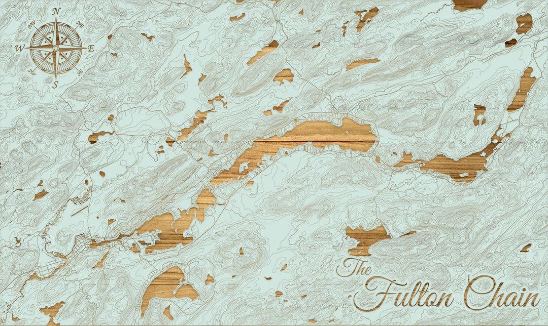 FP1543 - Fulton Chain, NY Engraved Map (Standard)