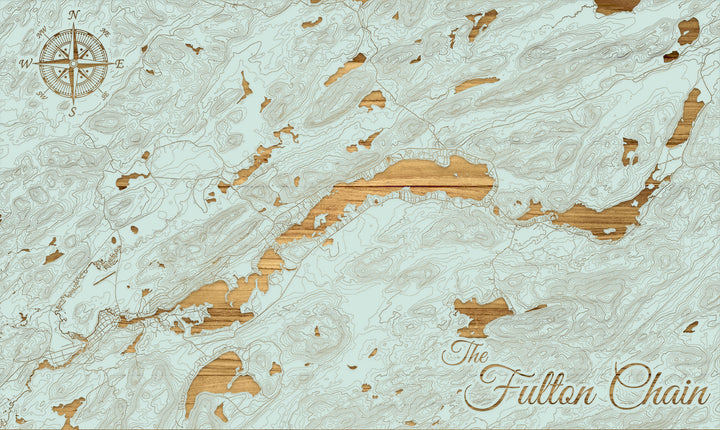 FP1543 - Fulton Chain, NY Engraved Map (Standard)