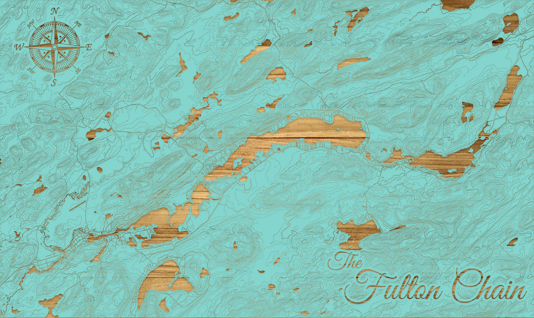 FP1543 - Fulton Chain, NY Engraved Map (Standard)
