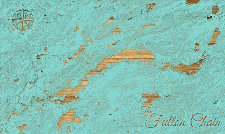 FP1543 - Fulton Chain, NY Engraved Map (Standard)