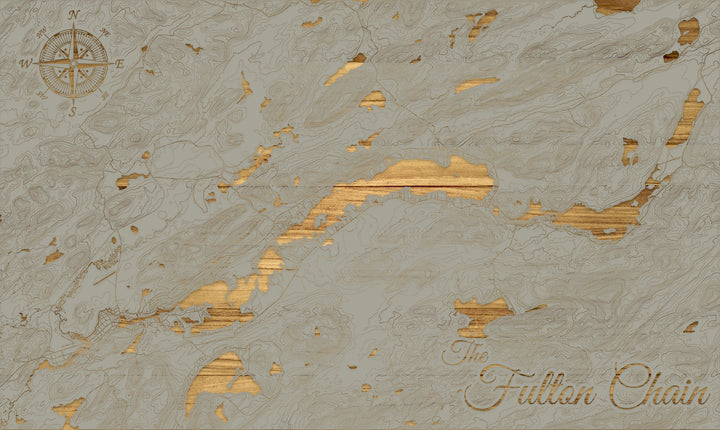 FP1543 - Fulton Chain, NY Engraved Map (Standard)