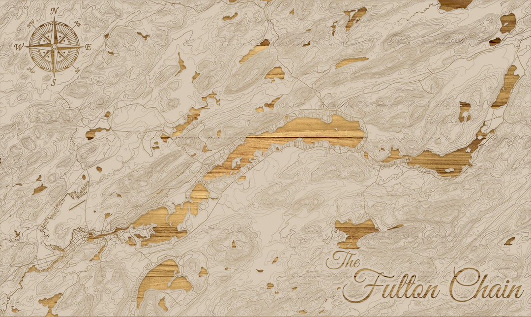 FP1543 - Fulton Chain, NY Engraved Map (Standard)