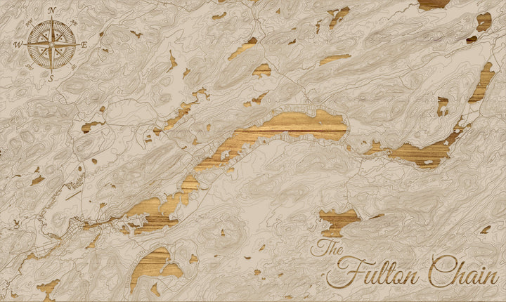 FP1543 - Fulton Chain, NY Engraved Map (Standard)