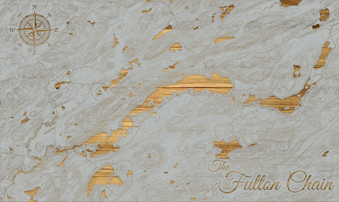 FP1543 - Fulton Chain, NY Engraved Map (Standard)