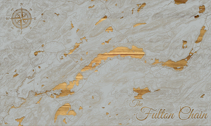 FP1543 - Fulton Chain, NY Engraved Map (Standard)