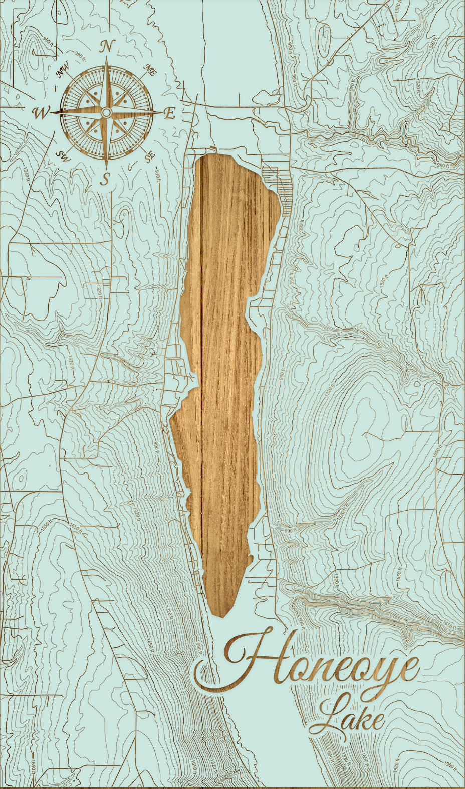 FP1543 - Honey Lake Engraved Map (Standard)