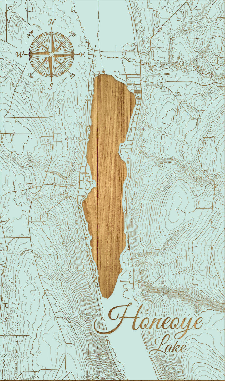 FP1543 - Honey Lake Engraved Map (Standard)