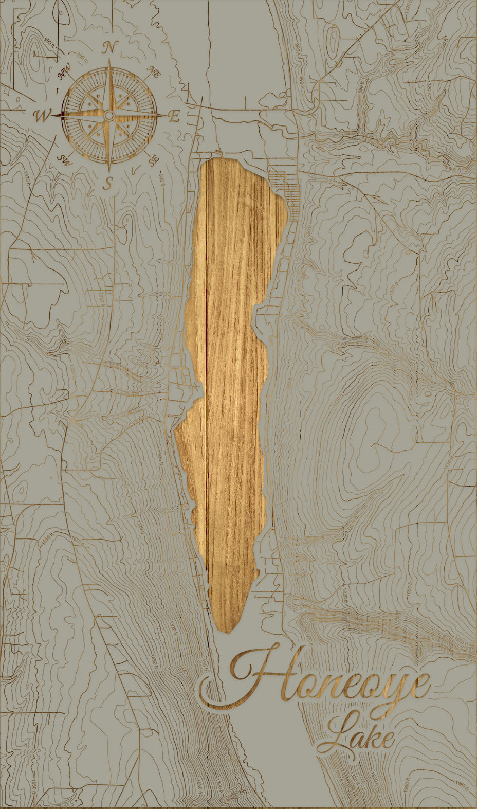 FP1543 - Honey Lake Engraved Map (Standard)