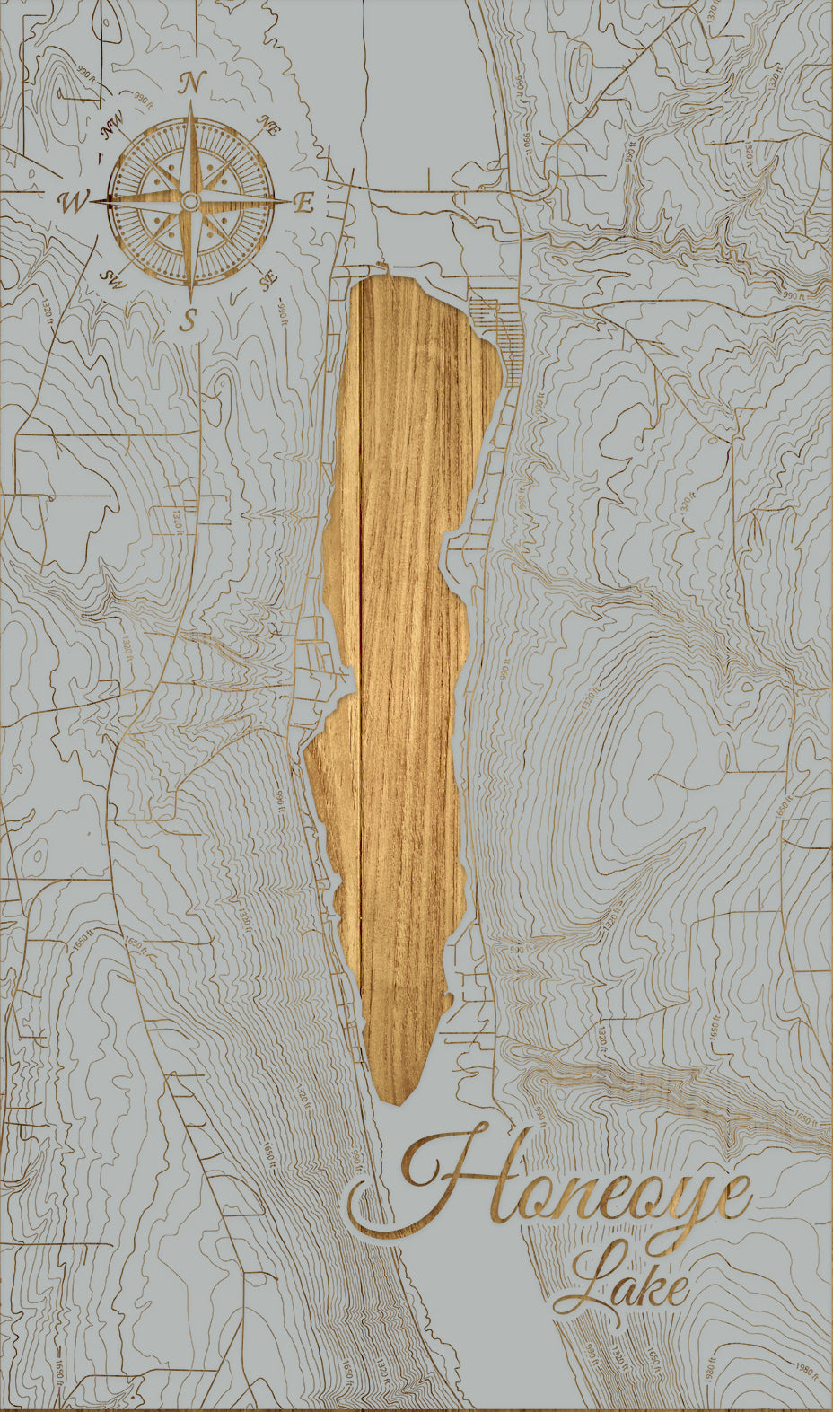 FP1543 - Honey Lake Engraved Map (Standard)