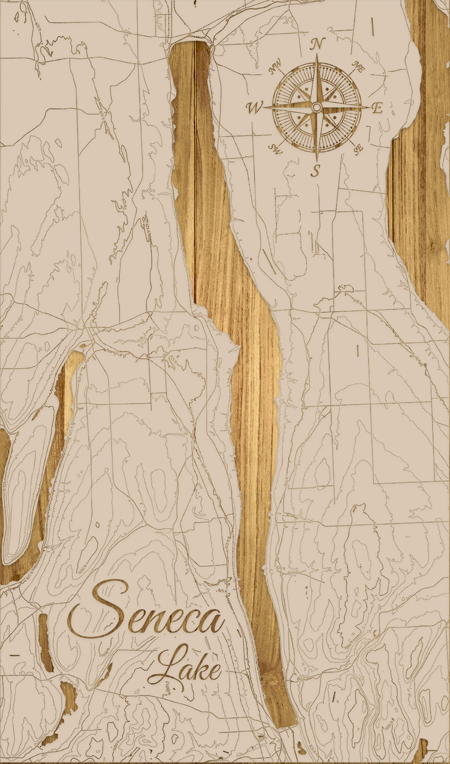 FP1543 - Seneca Lake (Furniture Doctor) Engraved Map (Standard)