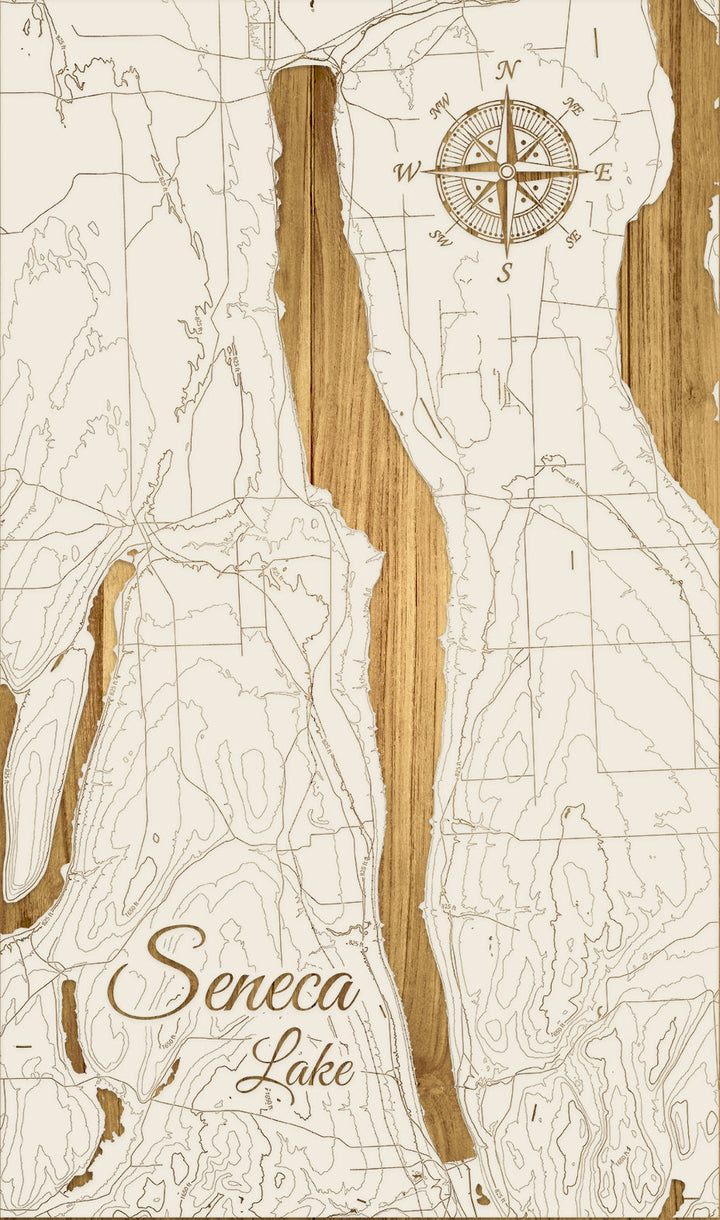 FP1543 - Seneca Lake (Furniture Doctor) Engraved Map (Standard)