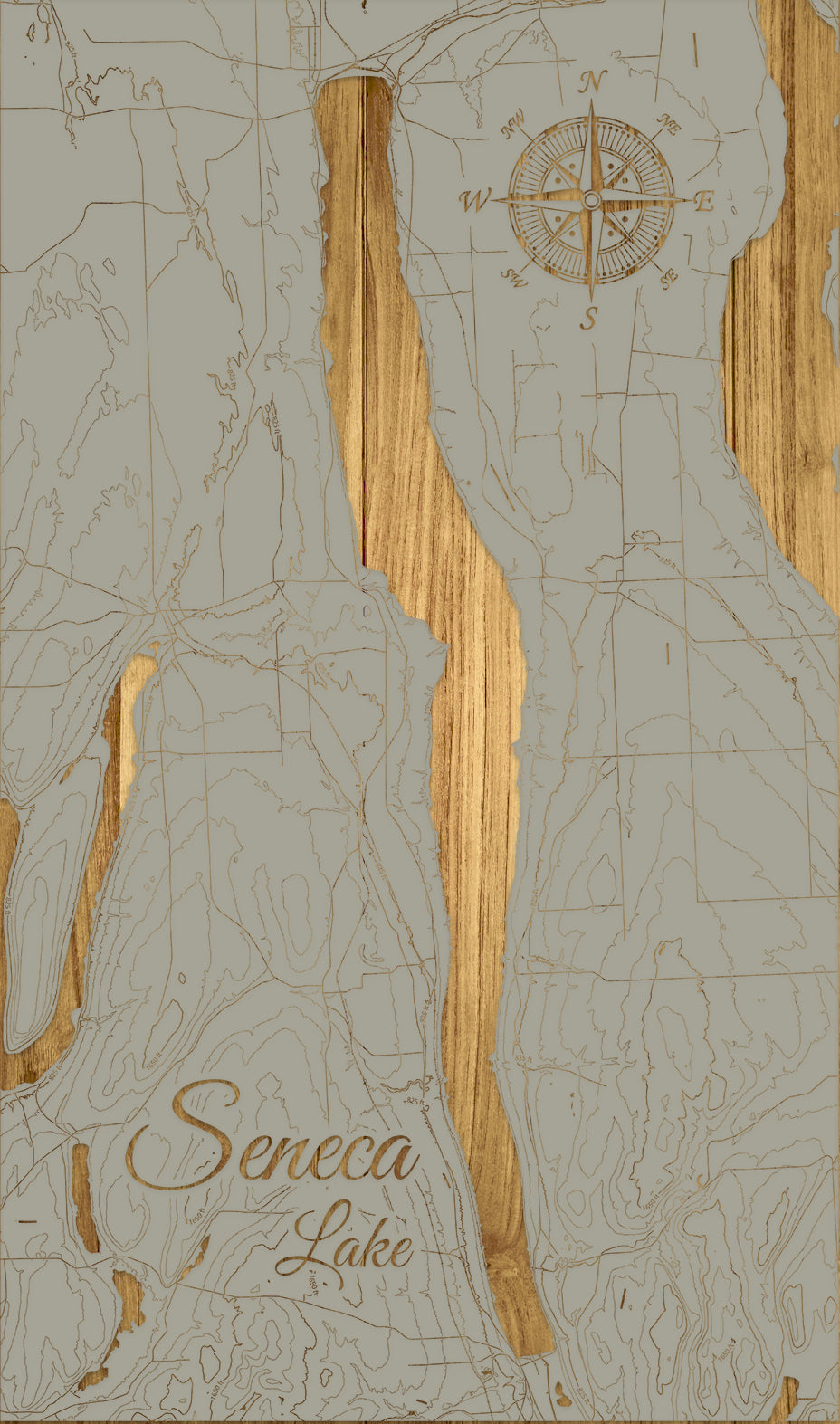 FP1543 - Seneca Lake (Furniture Doctor) Engraved Map (Standard)