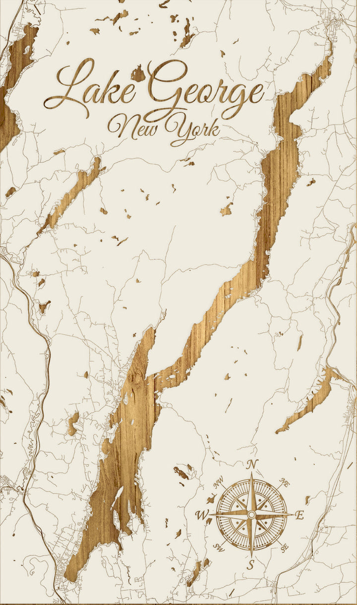 FP1543 - Lake George, NY Engraved Map (Standard)