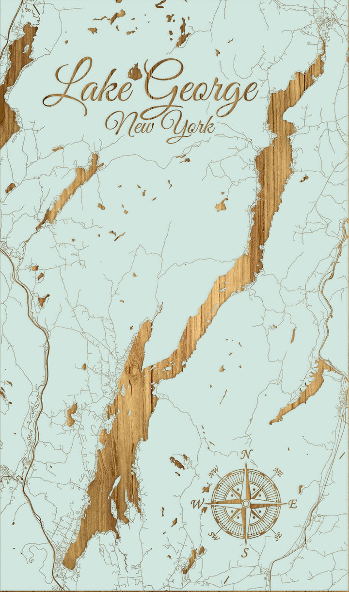 FP1543 - Lake George, NY Engraved Map (Standard)