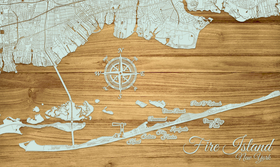 FP1537 - The Island, NY Engraved Map (Standard)