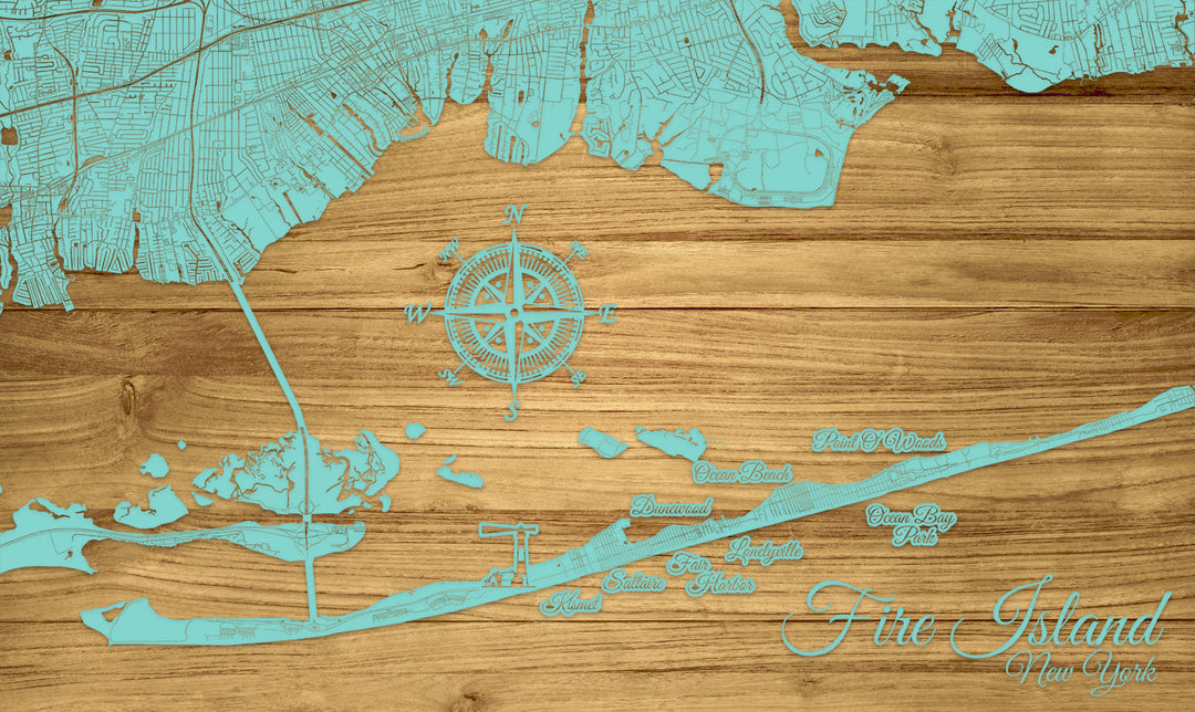 FP1537 - The Island, NY Engraved Map (Standard)