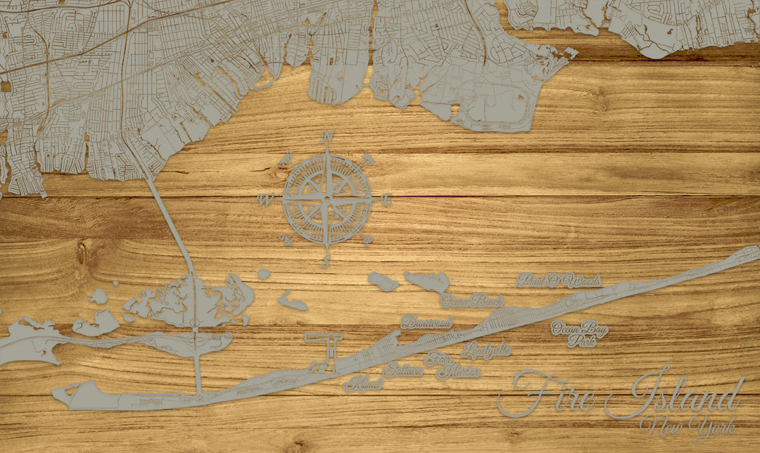 FP1537 - The Island, NY Engraved Map (Standard)