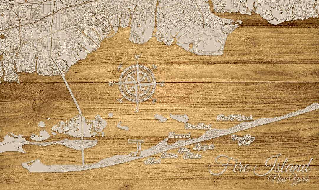 FP1537 - The Island, NY Engraved Map (Standard)