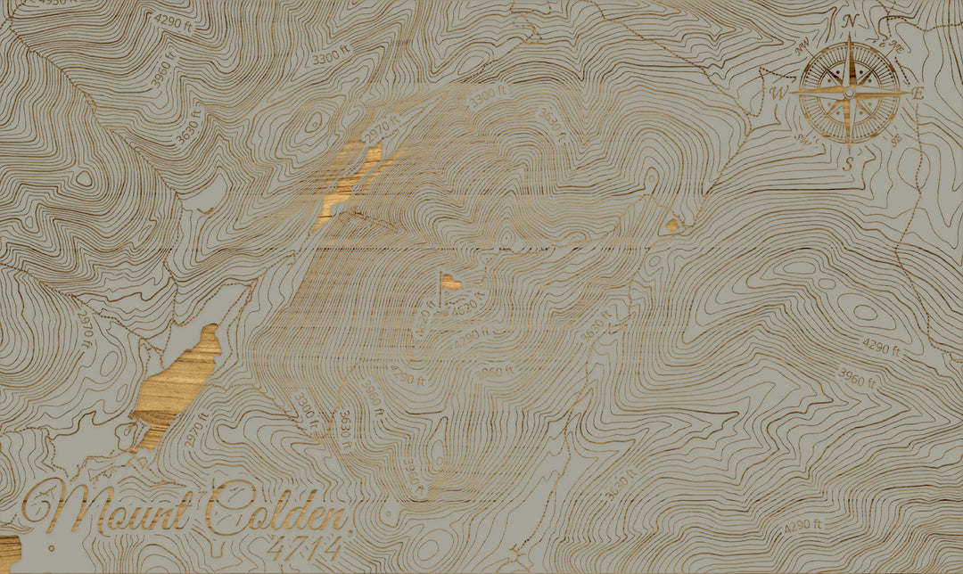 FP1112 - Mt Colden, NY Engraved Map (Silver)