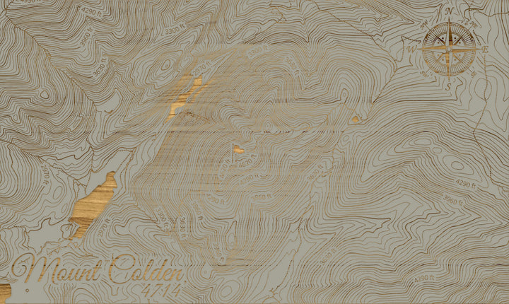 FP1112 - Mt Colden, NY Engraved Map (Silver)
