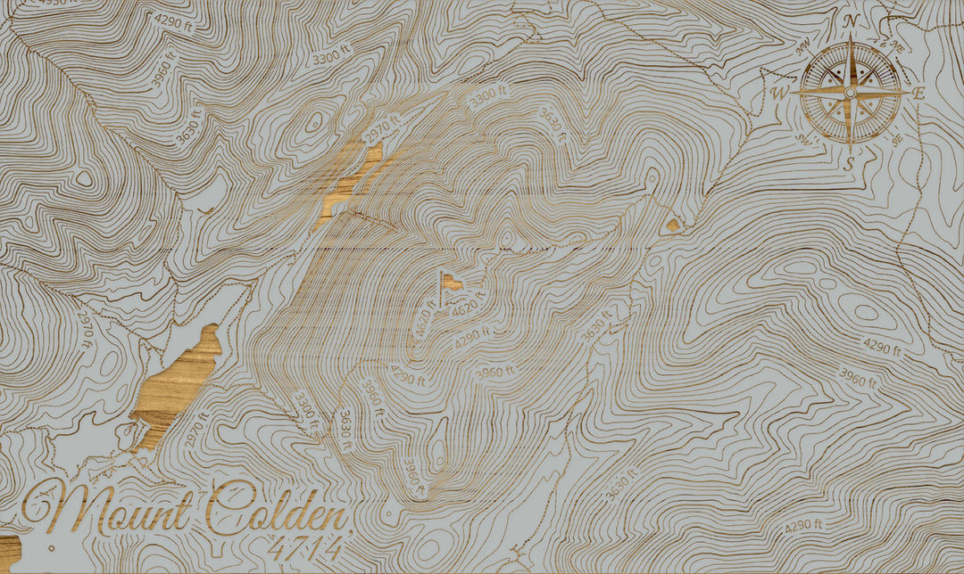 FP1112 - Mt Colden, NY Engraved Map (Silver)