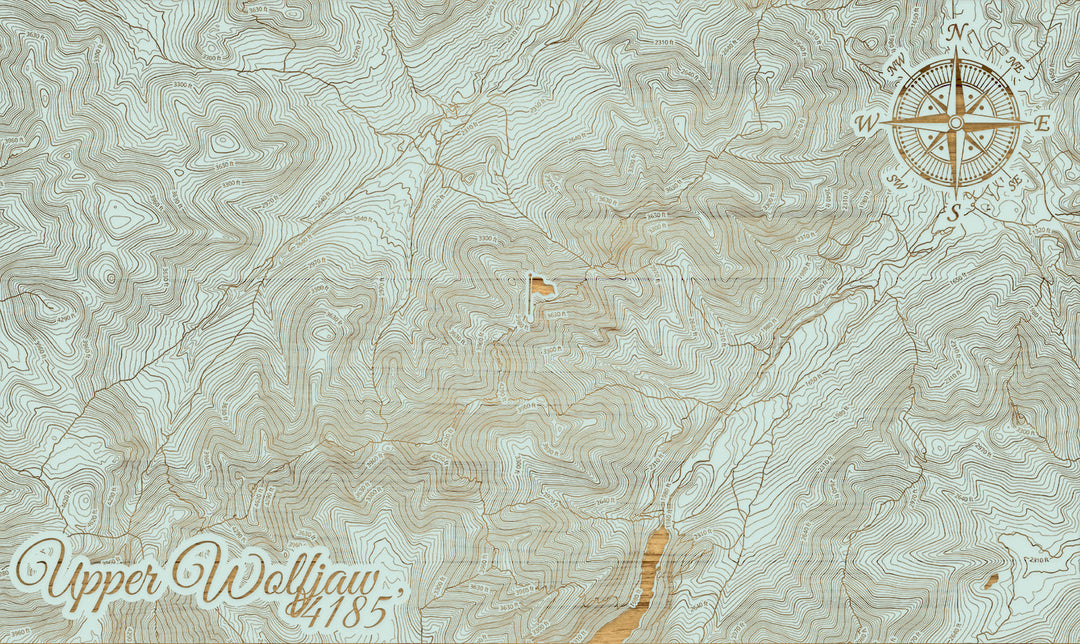 FP1112 - Upper Wolfjaw, NY Engraved Map (Silver)