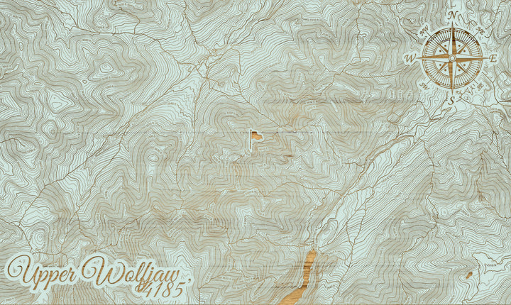 FP1112 - Upper Wolfjaw, NY Engraved Map (Silver)