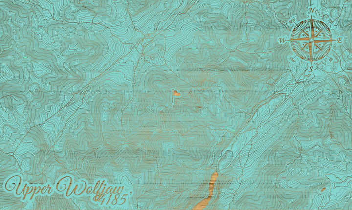 FP1112 - Upper Wolfjaw, NY Engraved Map (Silver)