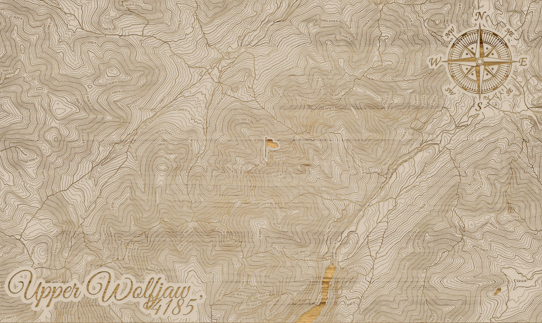 FP1112 - Upper Wolfjaw, NY Engraved Map (Silver)