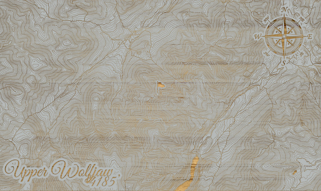 FP1112 - Upper Wolfjaw, NY Engraved Map (Silver)