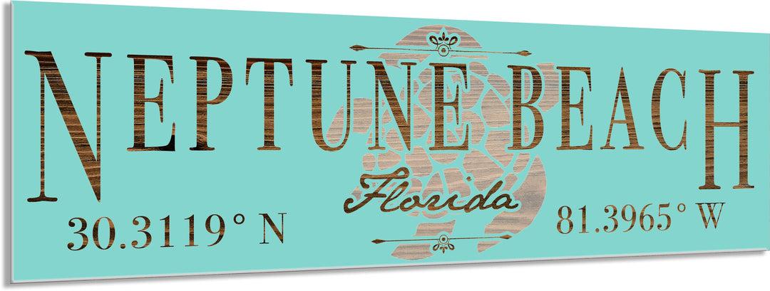 FP1717 - Neptune Beach, FL Engraved Stick (Silver)