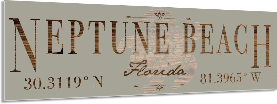 FP1717 - Neptune Beach, FL Engraved Stick (Silver)