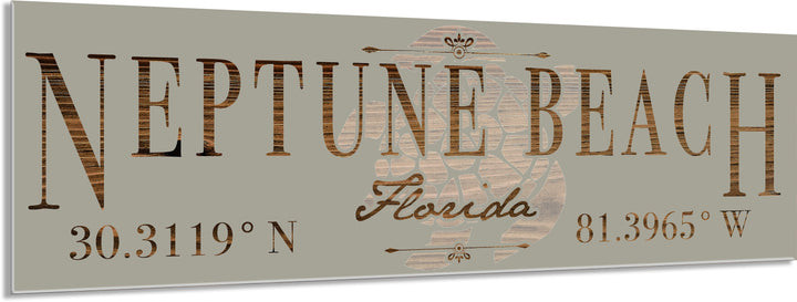 FP1717 - Neptune Beach, FL Engraved Stick (Silver)