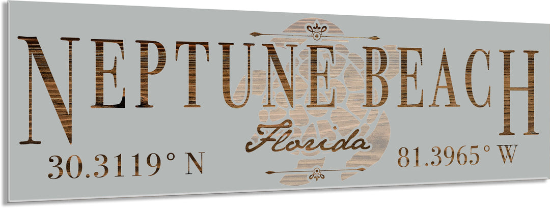 FP1717 - Neptune Beach, FL Engraved Stick (Silver)