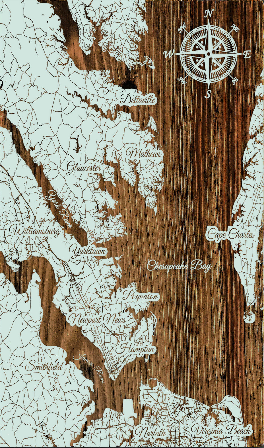 FP0528 - Newport News, VA Engraved Map (Standard)