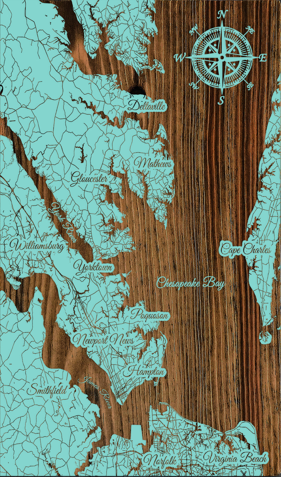 FP0528 - Newport News, VA Engraved Map (Standard)