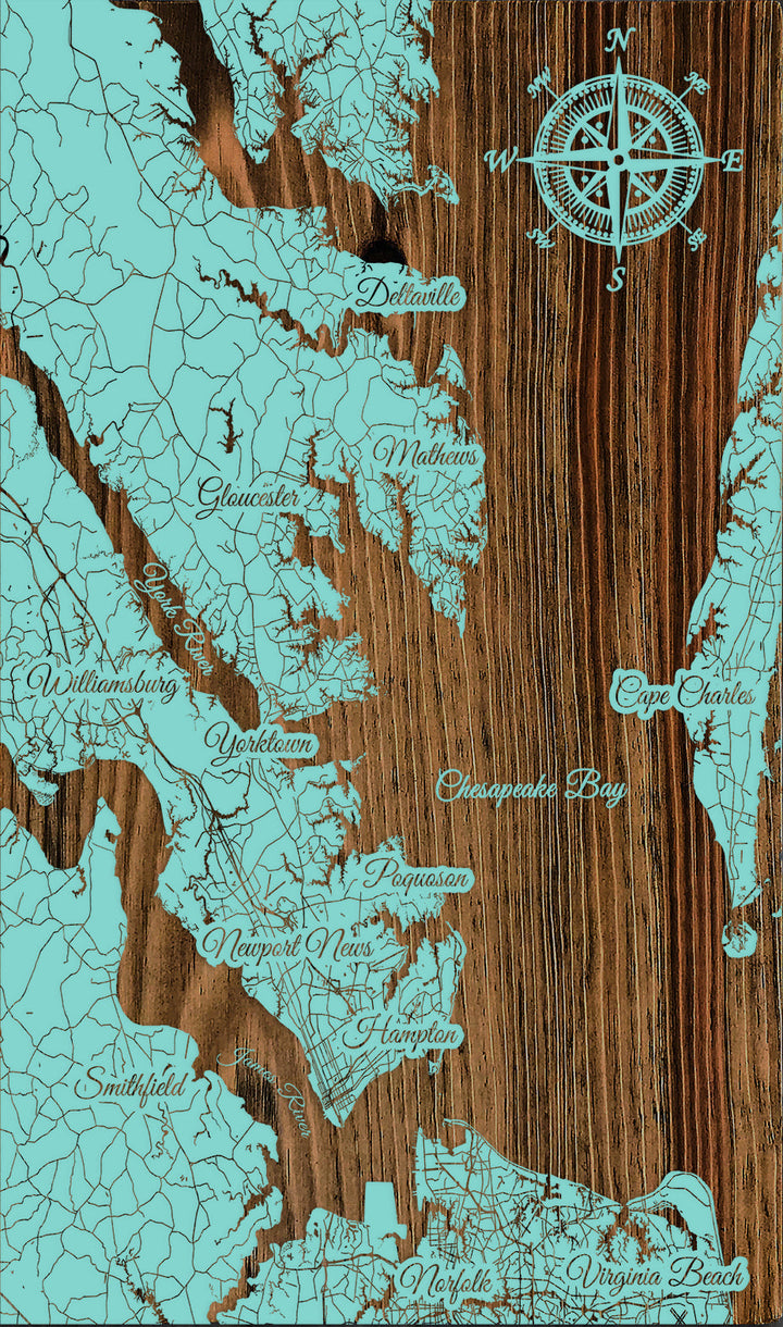 FP0528 - Newport News, VA Engraved Map (Standard)
