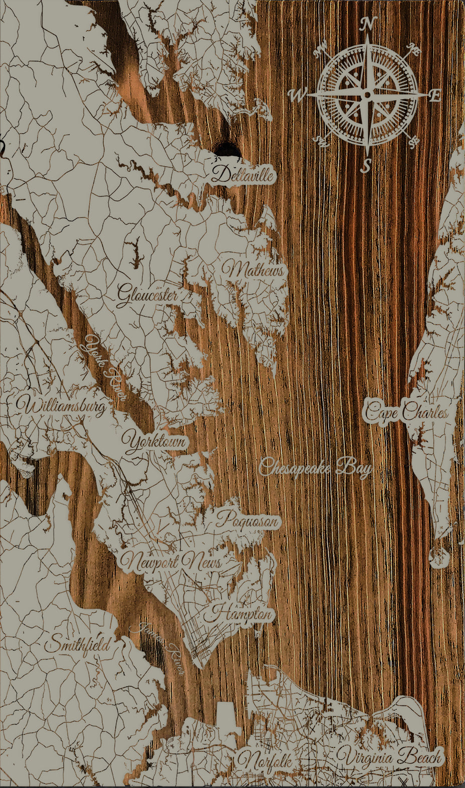 FP0528 - Newport News, VA Engraved Map (Standard)