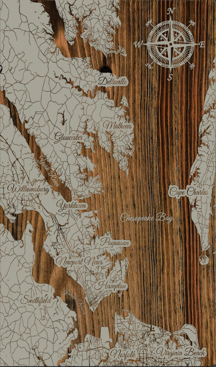 FP0528 - Newport News, VA Engraved Map (Standard)