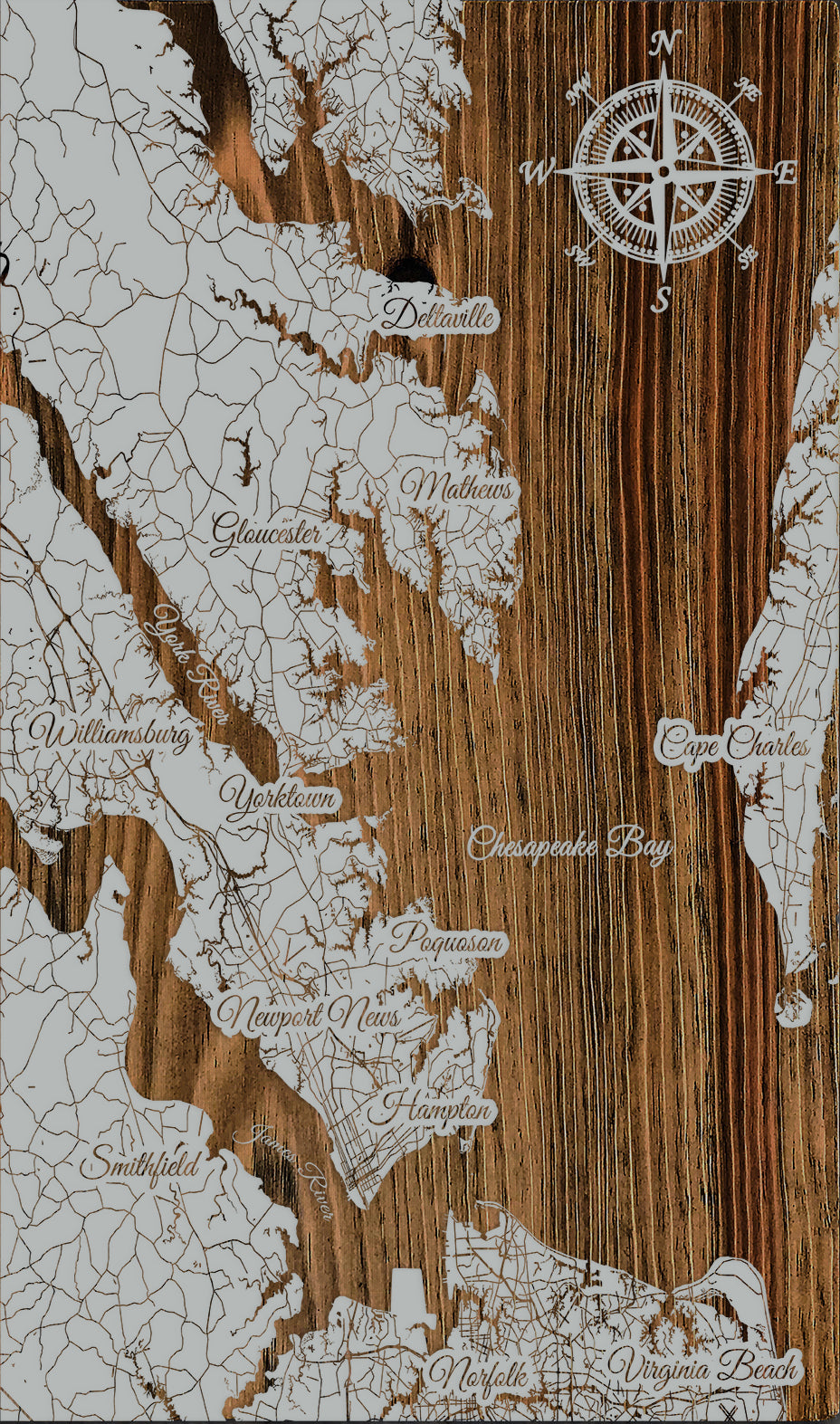 FP0528 - Newport News, VA Engraved Map (Standard)