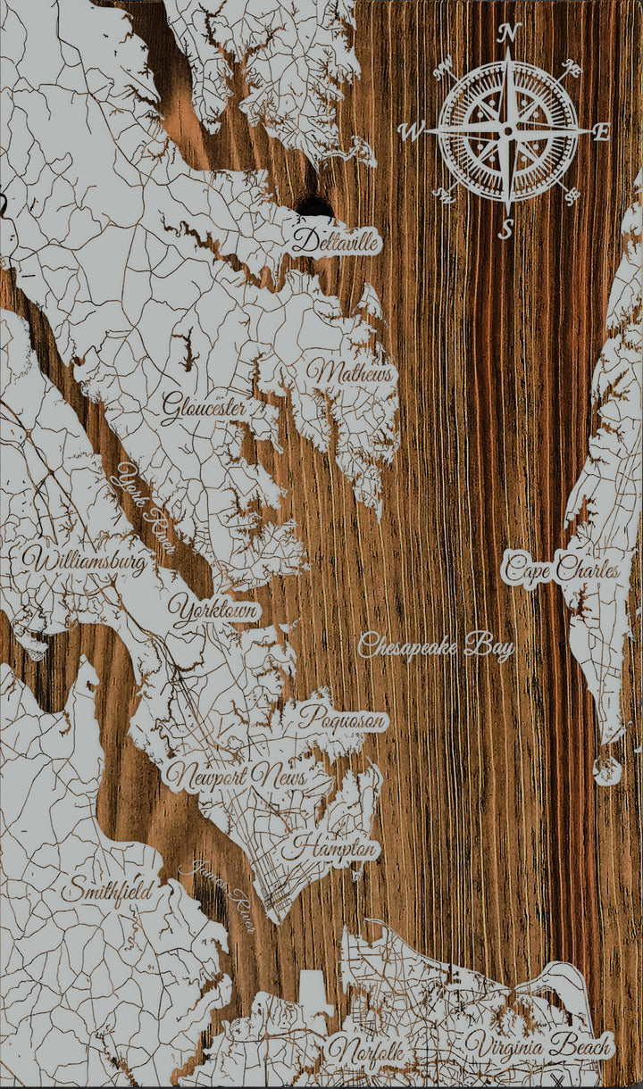 FP0528 - Newport News, VA Engraved Map (Standard)